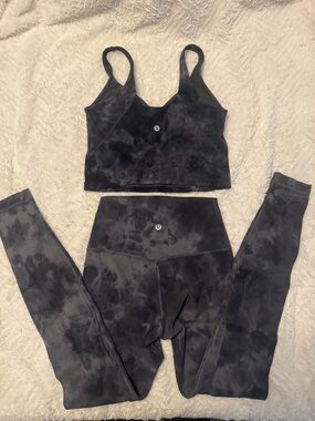 lululemon Black Tie-Dye High-Waist Leggings